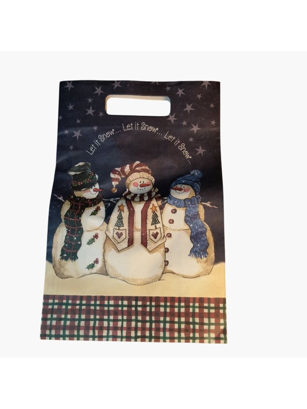 Christmas Snowman Gift Bag Let It Snow Handle